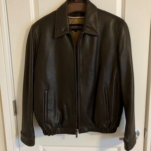 Men's Vintage Leather Bomber Jacket